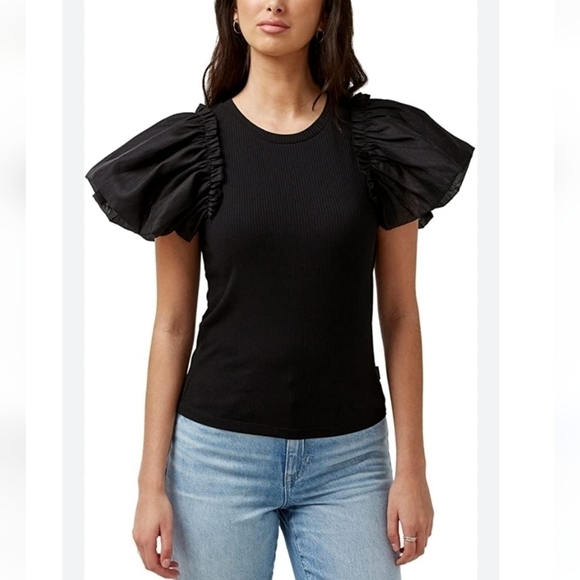 NWT BADGLEY MISCHKA ESTRAVAGANT SLEEVE TOP - Picture 1 of 6